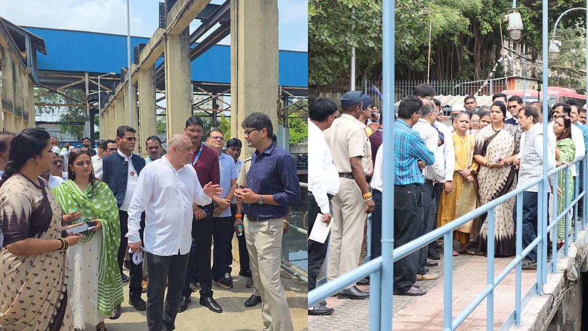 Mumbai Mayor Ritu Tawde, BJP MLA Ameet Satam Inspect Stormwater Pumping Stations Ahead of Monsoon
