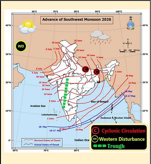 Weather systems affecting Madhya Pradesh at present 