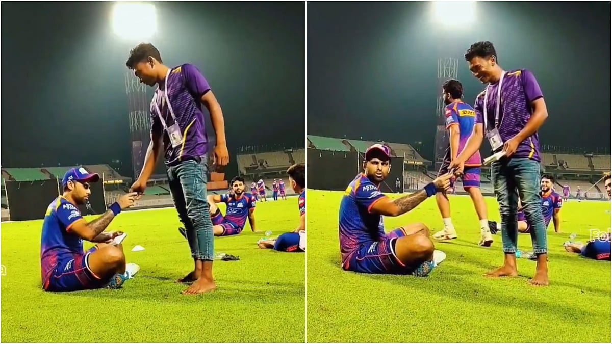 'Pehne Toh Ho': Suryakumar Yadav Refuses To Give His Mumbai Indians Cap To Ground Staff; Hilarious VIDEO Goes Viral