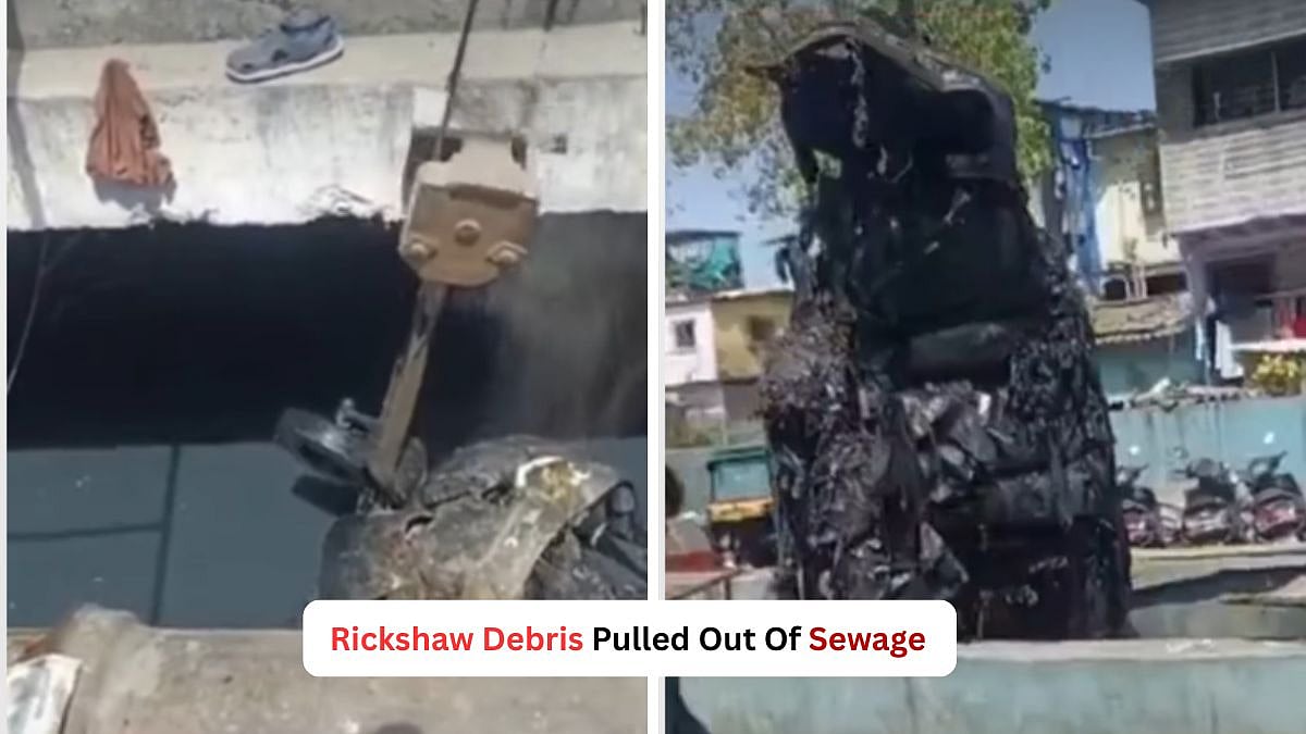 Shocking! Rickshaw Debris Pulled Out Of Sewage During BMC's Desilting Drive; Video Goes Viral - WATCH
