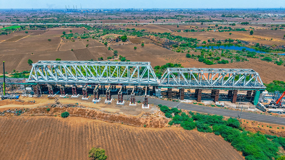 Mumbai-Ahmedabad Bullet Train Project Completes Launch Of 130 Metre Steel Bridge In Gujarat