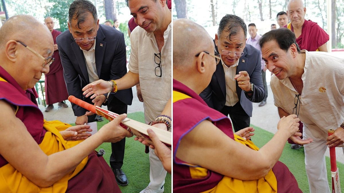 'Special And Humbling': PBKS Owner Mohit Burman Meets Dalai Lama In Dharamshala, Gifts Bat Signed By All Players 