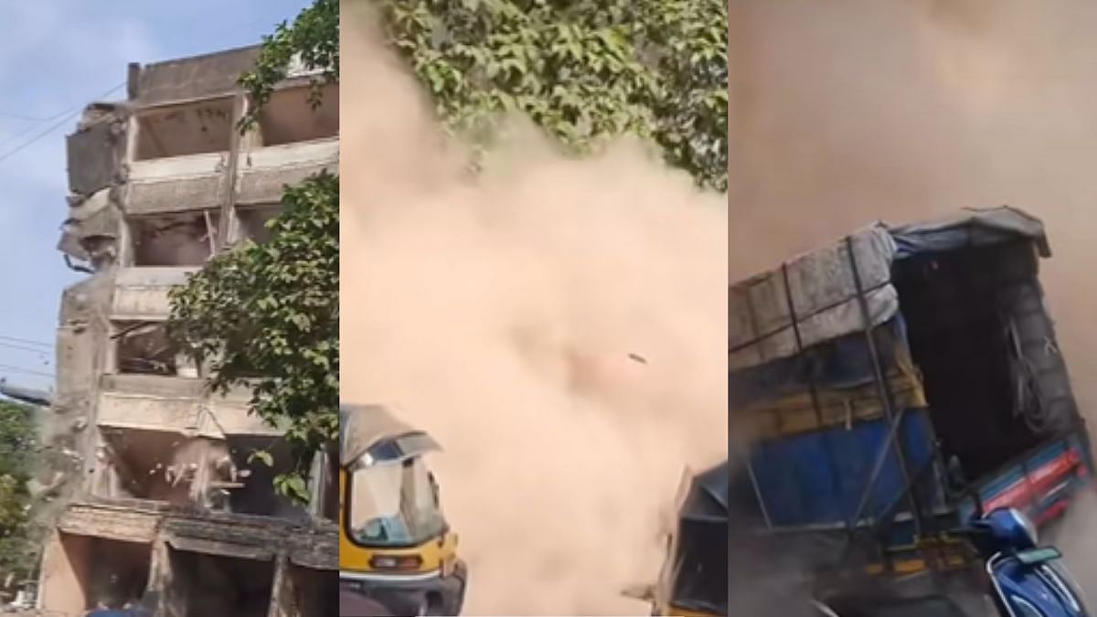 Panic In Thane's Ulhasnagar After Building Collapses During Demolition Drive; Raises Safety Concerns Over Lack Of Safety Measures - VIDEO