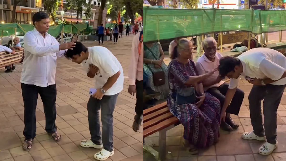 'Aap Sab Ka Aashirwaad Chahiye': Mumbai Content Creator Goes Around Asking Elderly Strangers For Aashirwaad; Gets Wholehearted Response; Video Viral