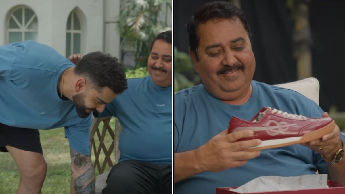 'Taught Me Everything...': Virat Kohli Touches Childhood Coach's Feet, Gifts Him Test Cricket Inspired Shoes In Heartwarming Gesture | VIDEO