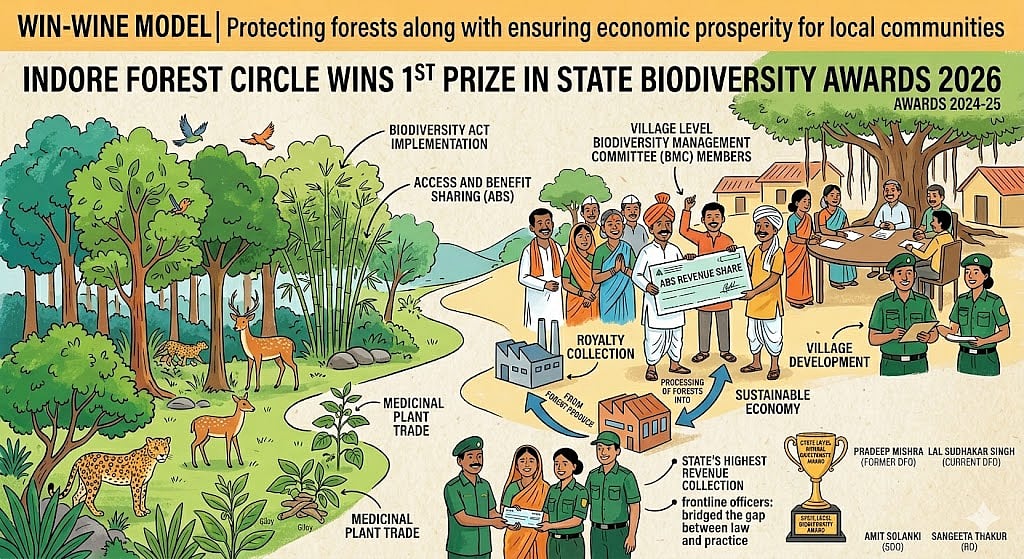 Indore Forest Circle Wins 1st Prize In State Biodiversity Awards 2026