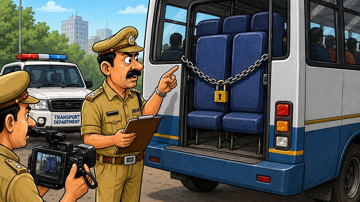 Special Drive Instructed By Police Training And Research Institute Against Emergency Exits In Buses From May 21 In Bhopal