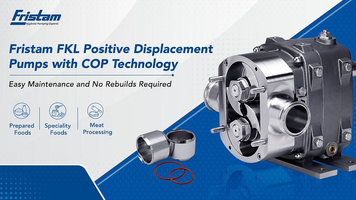 Fristam FKL Positive Displacement Pumps With COP (Clean Out Of Place) Technology - Easy Maintenance & No Rebuilds Required 