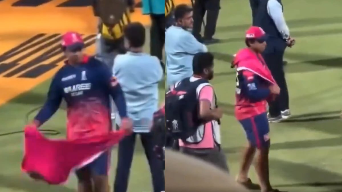 Hilarious Scenes! Vaibhav Suryavanshi Casually Removes His Pants After Collecting Award During DC vs RR IPL 2026 Match | Video