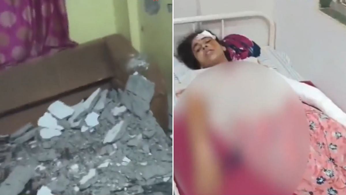 Virar East Building Slab Collapse Leaves 27-Year-Old Woman Critically Injured; Residents Blame Negligence | Video