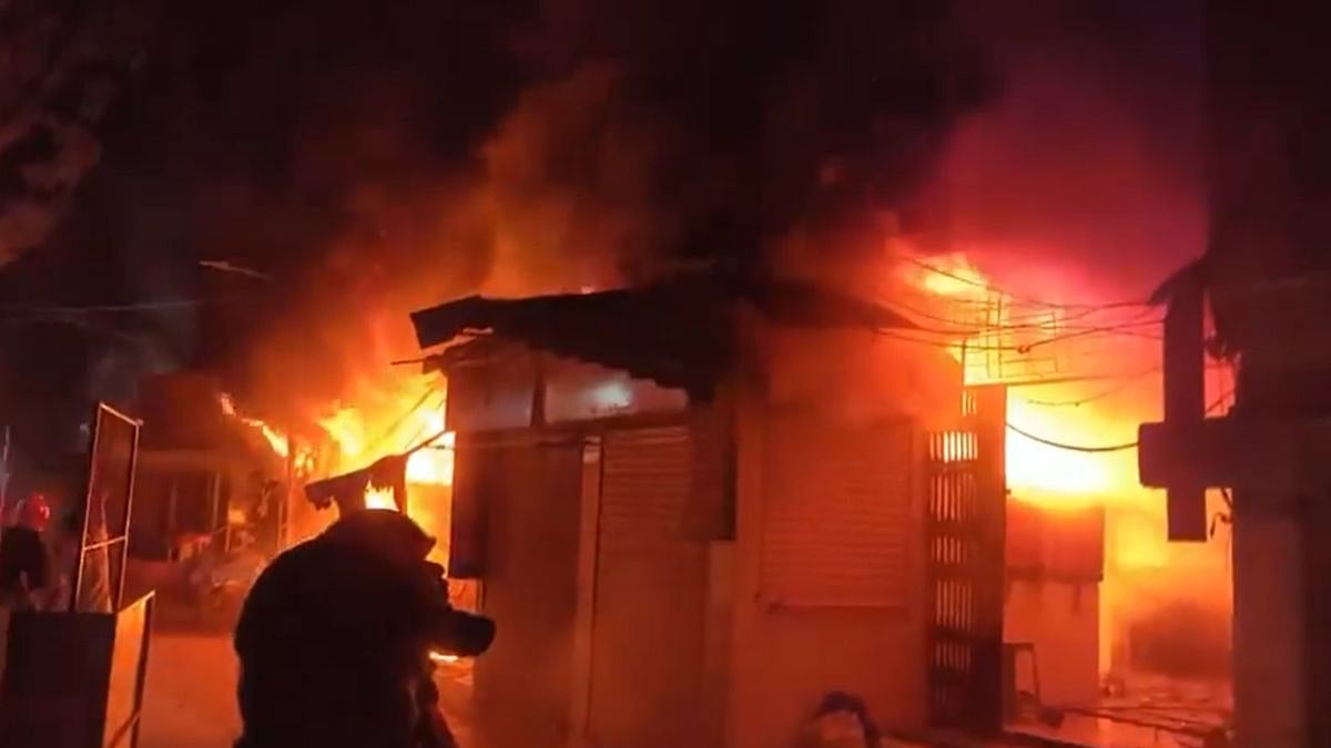 Thane Fire: Massive Blaze Engulfs Gaondevi Vegetable Market Building On Gokhale Road; 2 Killed - VIDEO