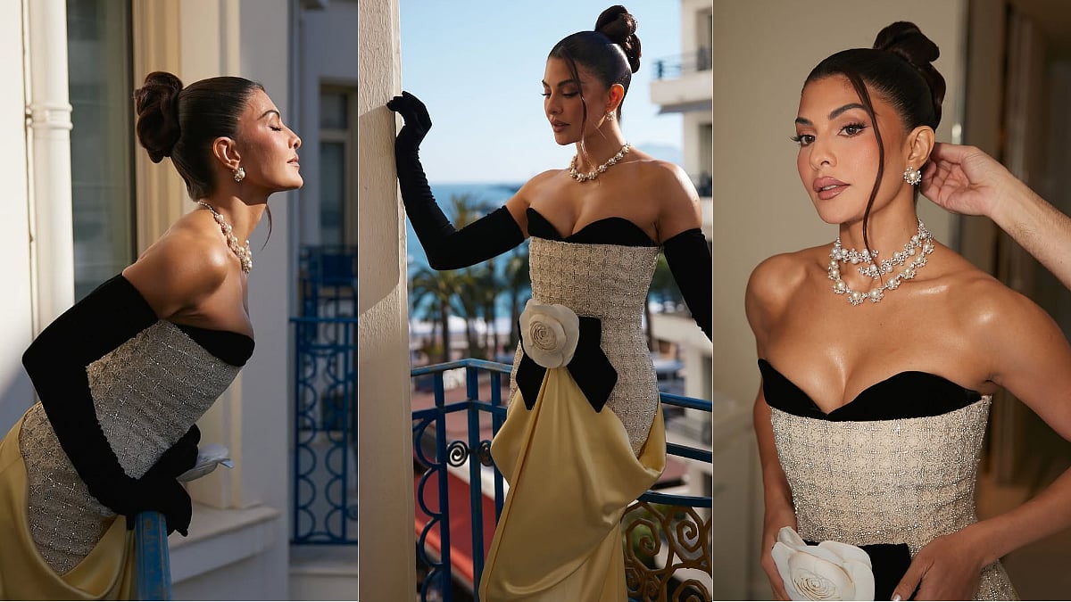Jacqueline Fernandez Serves Regal Glamour In Pearl-Detailed Couture Ensemble At Cannes Gala