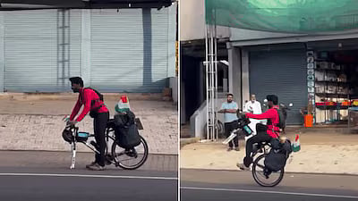 'Makes No Sense': Kerala Boy’s One-Wheel Bicycle Ride To Nepal Goes Viral, Internet Debates - VIDEO
