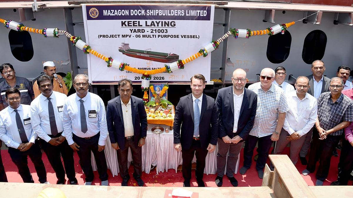 MDL conducts keel laying ceremony for 3rd MPV for Navi Merchants