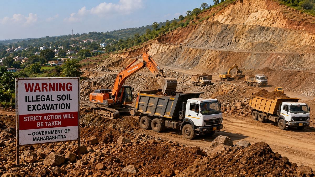 Uran Illegal Soil Excavation Row: Activists Allege Massive Revenue Loss Amid Ongoing Hill Cutting Works