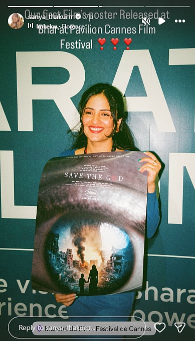 Sanya Thakur releases poster of her film at Indian Pavilion at Cannes festival
