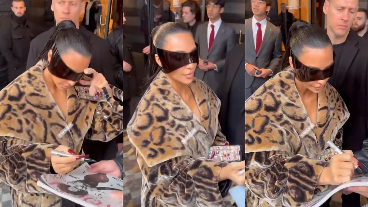 'She Looks Like Alien': Kim Kardashian Steps Out In Gigantic Black Sunglasses To Protect From Paparazzi Flashes, Internet Calls It 'Helmet'