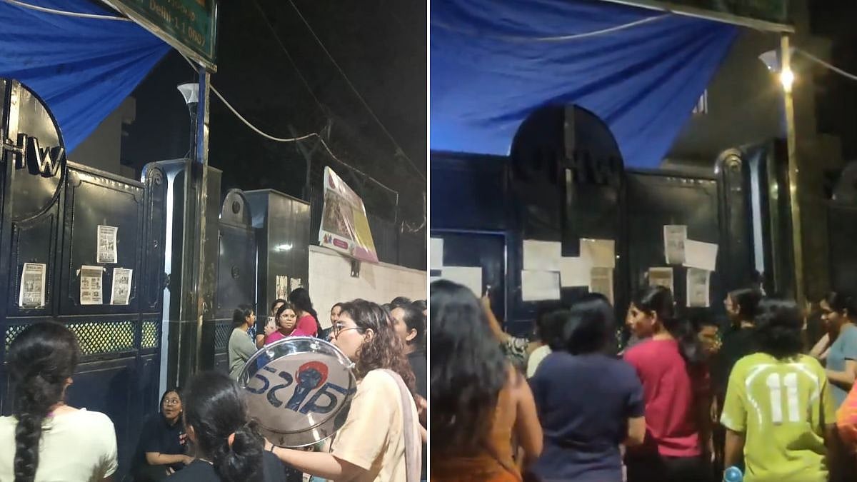 DU Women Hostel Residents Stage Midnight Protest Over 'Forced Evictions'; AISA Alleges Extortion & Water Disruption | Video