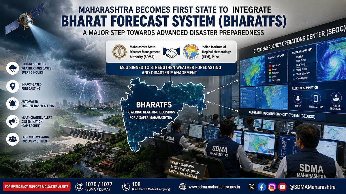 Maharashtra Becomes First State To Integrate BharatFS Weather Forecasting System For Advanced Disaster Preparedness