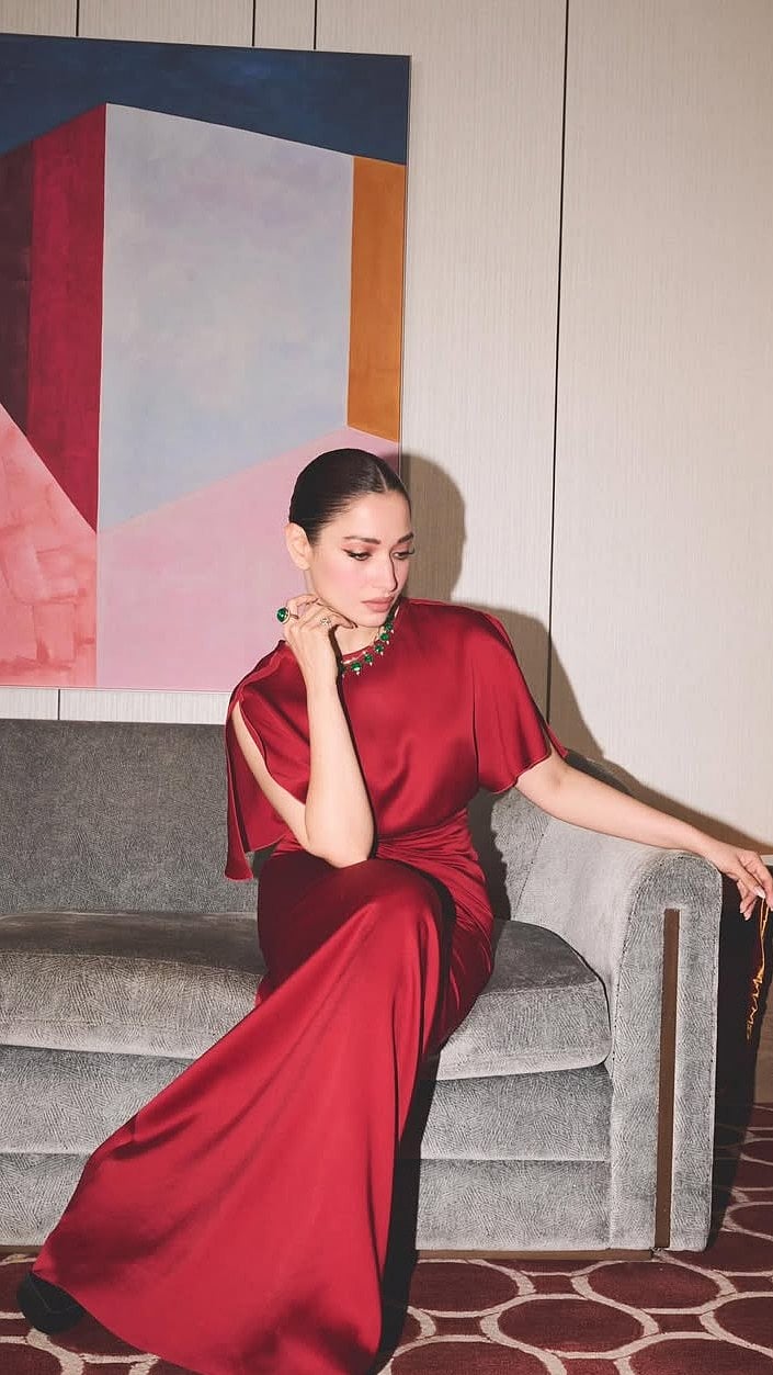 Tamannaah Bhatia Looks Romantic In Victoria Beckham's Red Gown At Mumbai Event