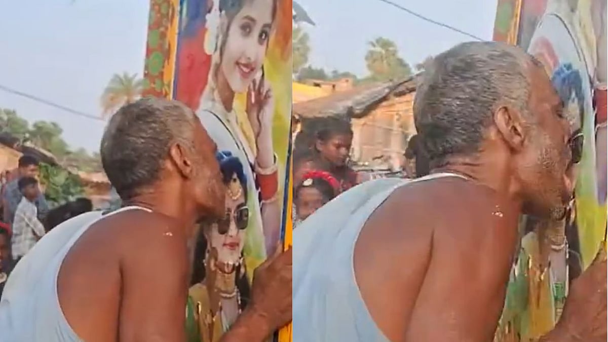 THIS IS SICK!: Viral Video Shows Bihar Man Kissing & Licking Girl Posters As Kids Watch; Netizens React 