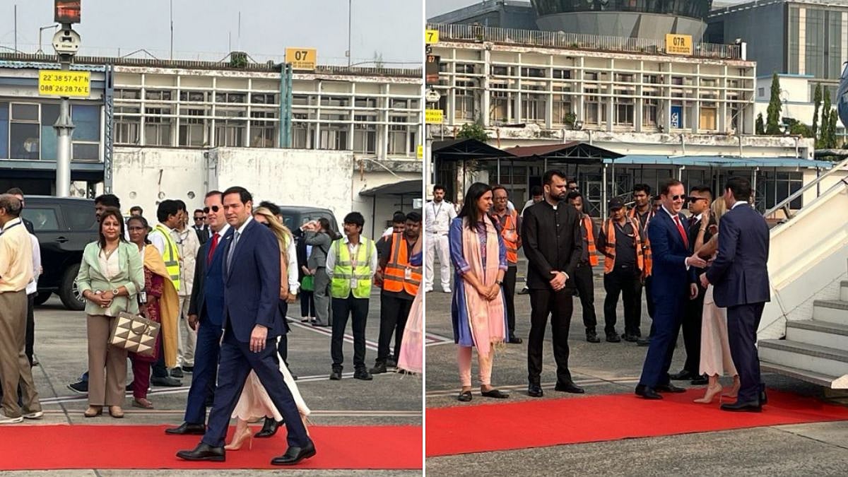 US Secretary Of State Marco Rubio Arrives In Kolkata On First Official India Visit To Boost Trade, Energy & Defence Ties Ahead Of QUAD Meet | Video