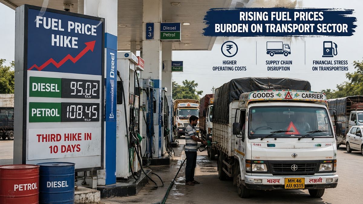Third Fuel Price Hike In 10 Days Pushes Diesel Beyond ₹95, Deepening Transport Sector Crisis