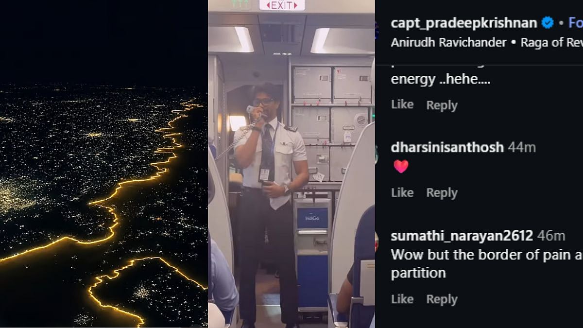 Indigo Pilot Shares Stunning Midnight View Of India–Pakistan Border, Internet Reflects Emotionally, Calls It “Border Of Pain And Partition”