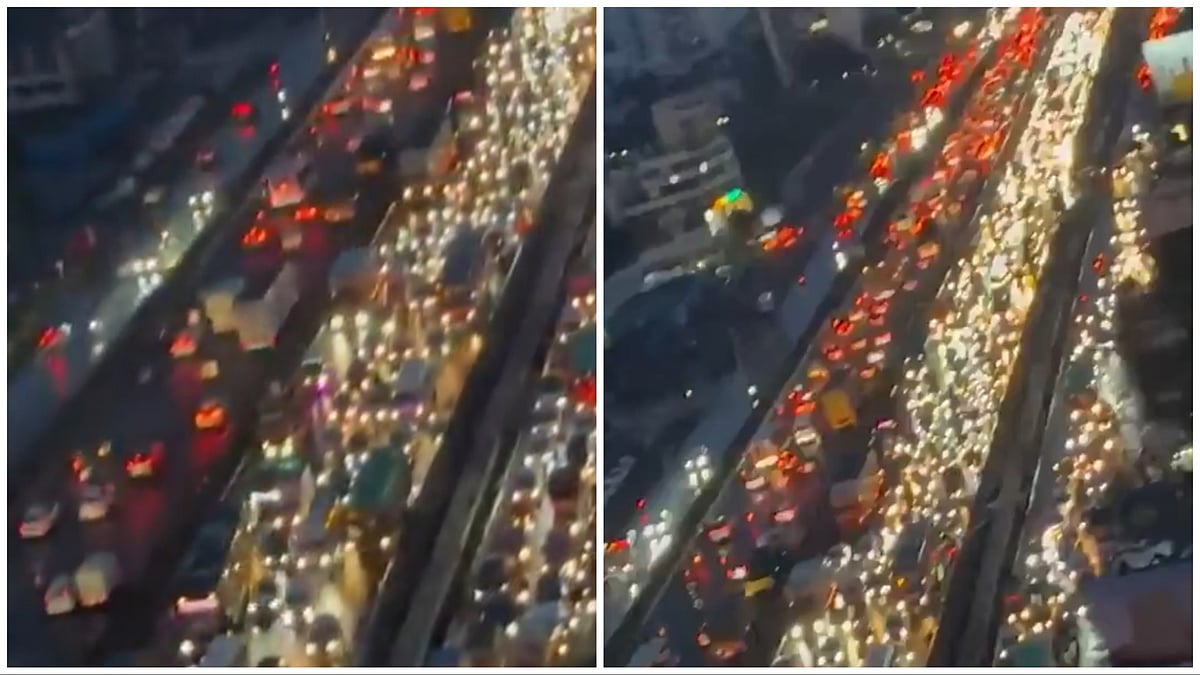Pune VIDEO: Heavy Rain Triggers Massive Traffic Jam Near Baner-Mhalunge On Mumbai-Pune Highway