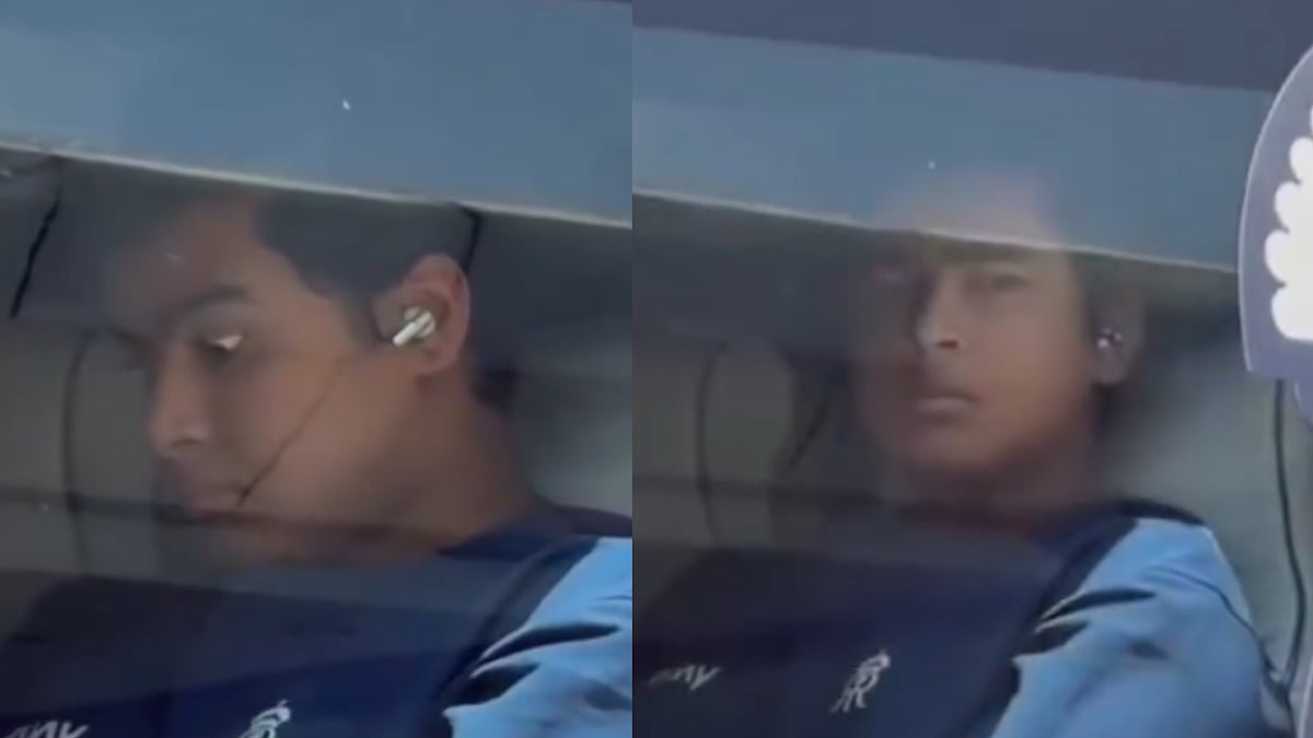 Vaibhav Sooryavanshi's Wide-Eyed Reaction Goes Viral While Travelling Inside RR Team Bus Amid IPL 2026 | Video