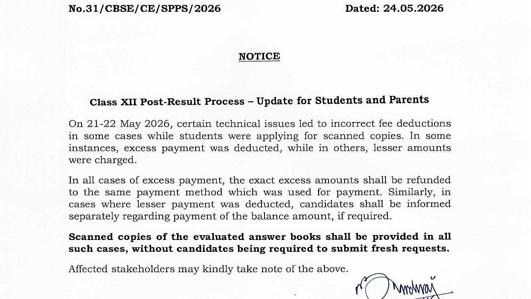 CBSE Assures Refunds For Incorrect Fee Deductions During Class 12 Scanned Copy Answer Book Application Process