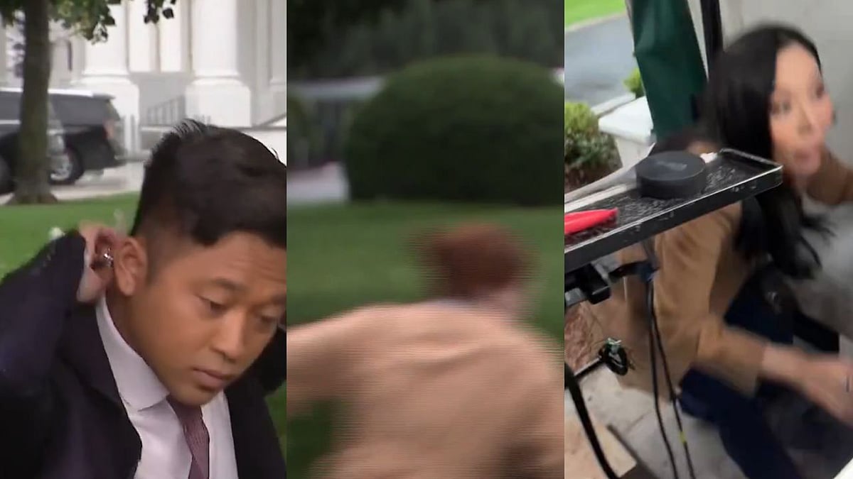 White House Shooting: Terrifying Moments Show Reporters Running, Ducking For Cover During Gunfire Exchange | VIDEO