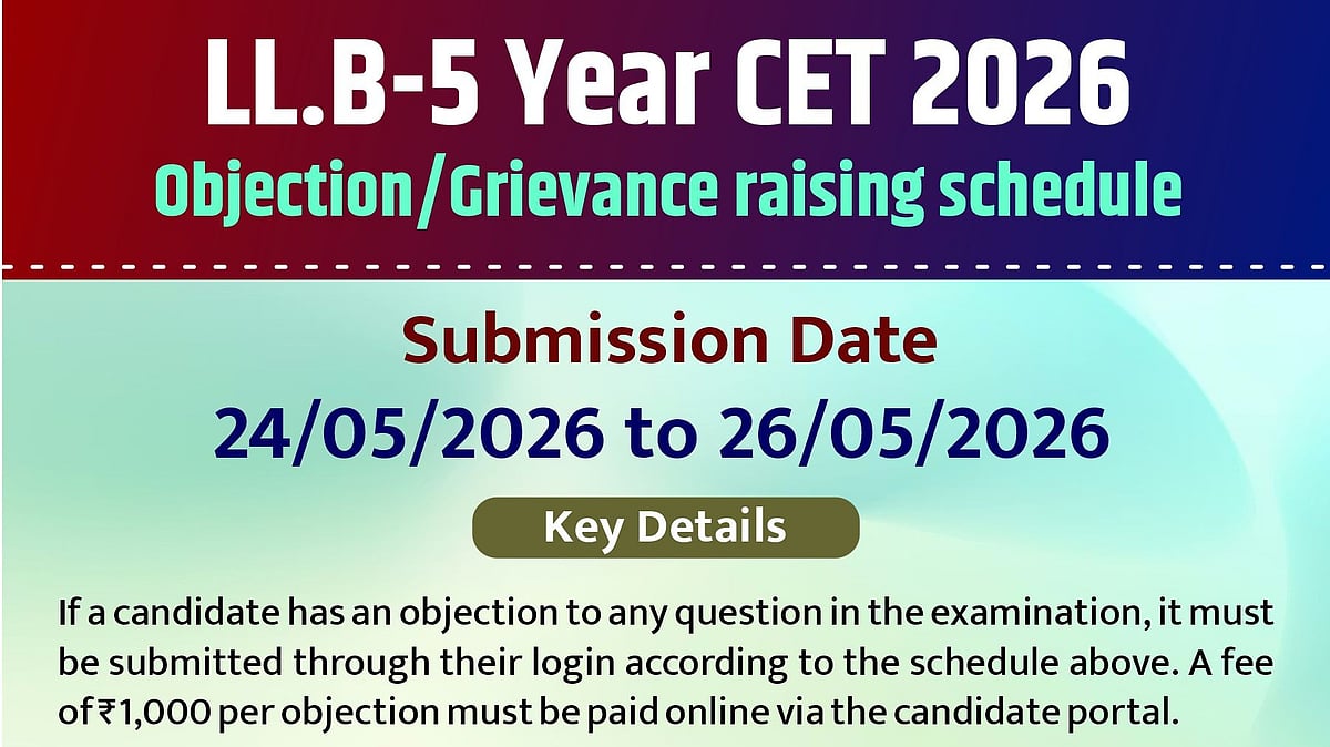 MH CET Law 2026: Objection Window Opens For LL.B-5 Year; Raise Grievances Until May 26