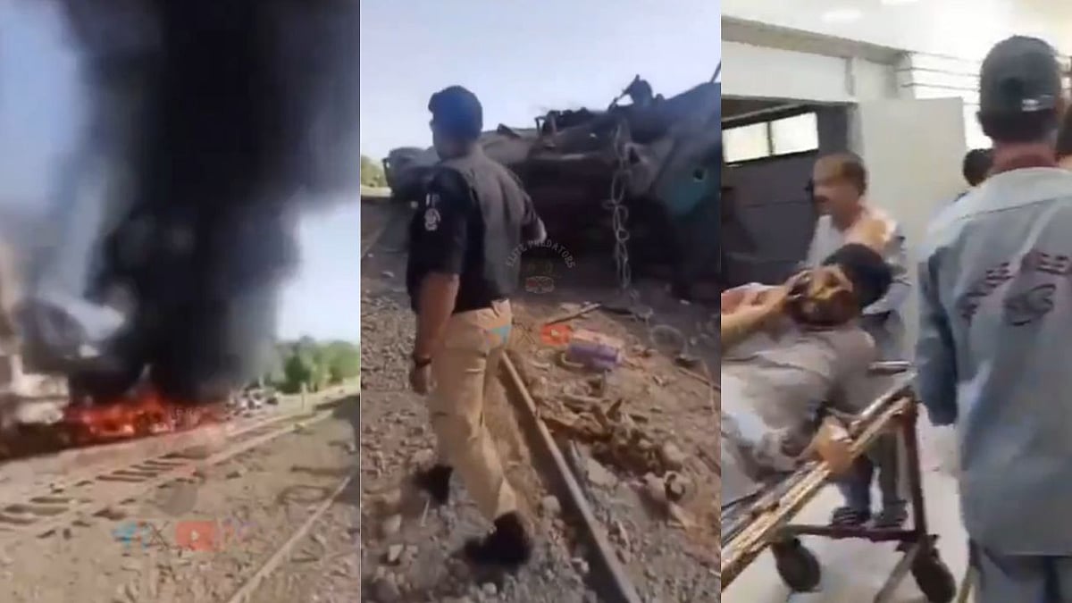 Pakistan: Horrifying Videos Show Burning Wreckage After Blast Derails Train In Balochistan; 16 Dead, 30 Injured