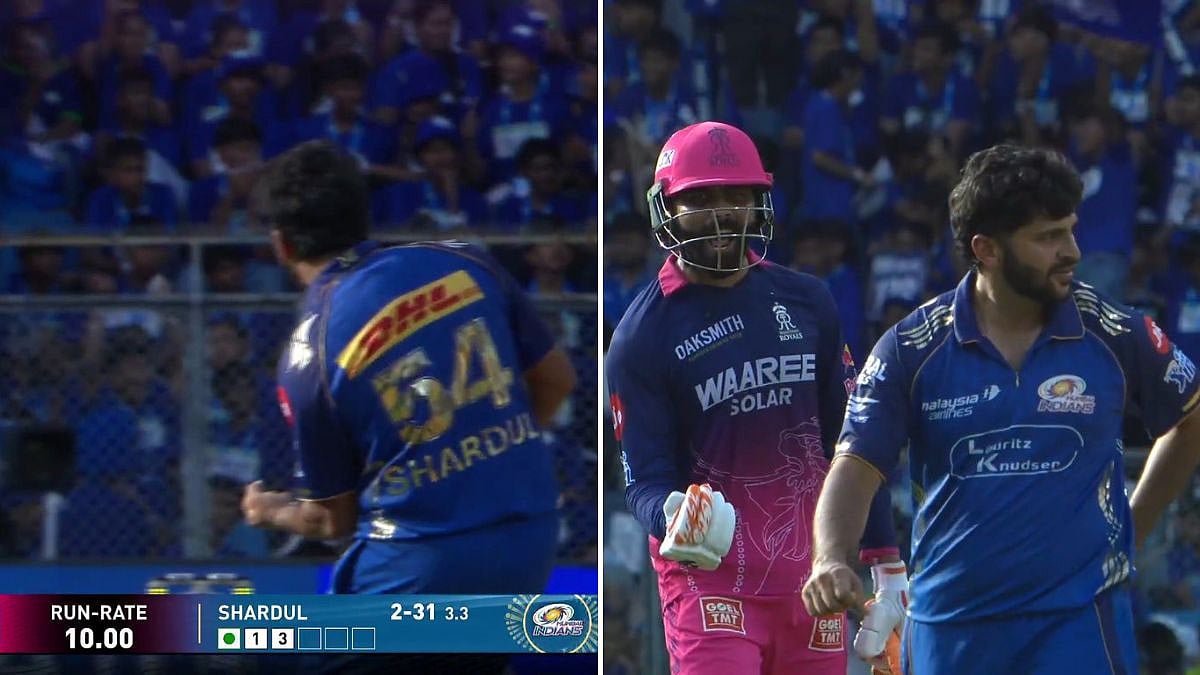 VIDEO: Ravindra Jadeja Teases Shardul Thakur After MI Pacer Dismisses RR Star Off No Ball