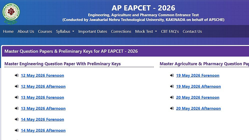 AP EAMCET 2026 Provisional Answer Key Released At cets.apsche.ap.gov.in; Objection Window Open Till May 27