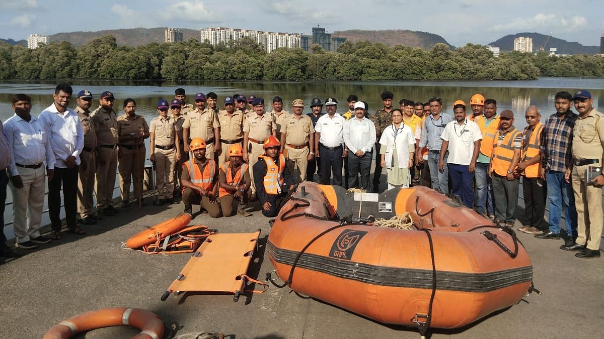 Thane Emergency Services Conduct Waterfront Rescue Mock Drill At Kopri Visarjan Ghat Ahead Of Monsoon