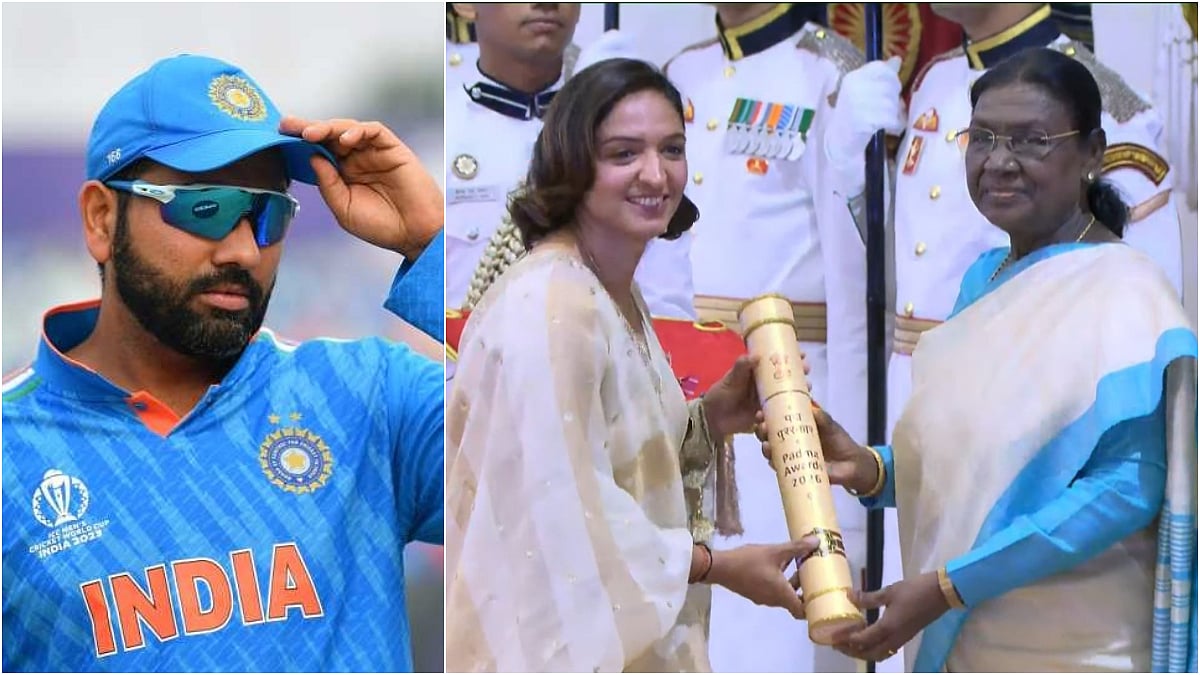 'Did He Forget This Too?': Fans React Over Rohit Sharma's Absence As Harmanpreet Kaur Receives Padma Shri