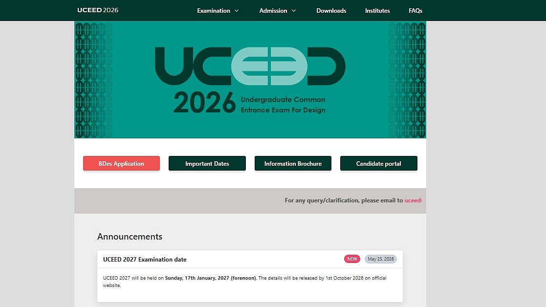 IIT Bombay Schedules UCEED 2027 Exam For January 17; Official Notification By October 1