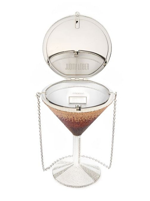 Espresso martini-shaped crystal clutch