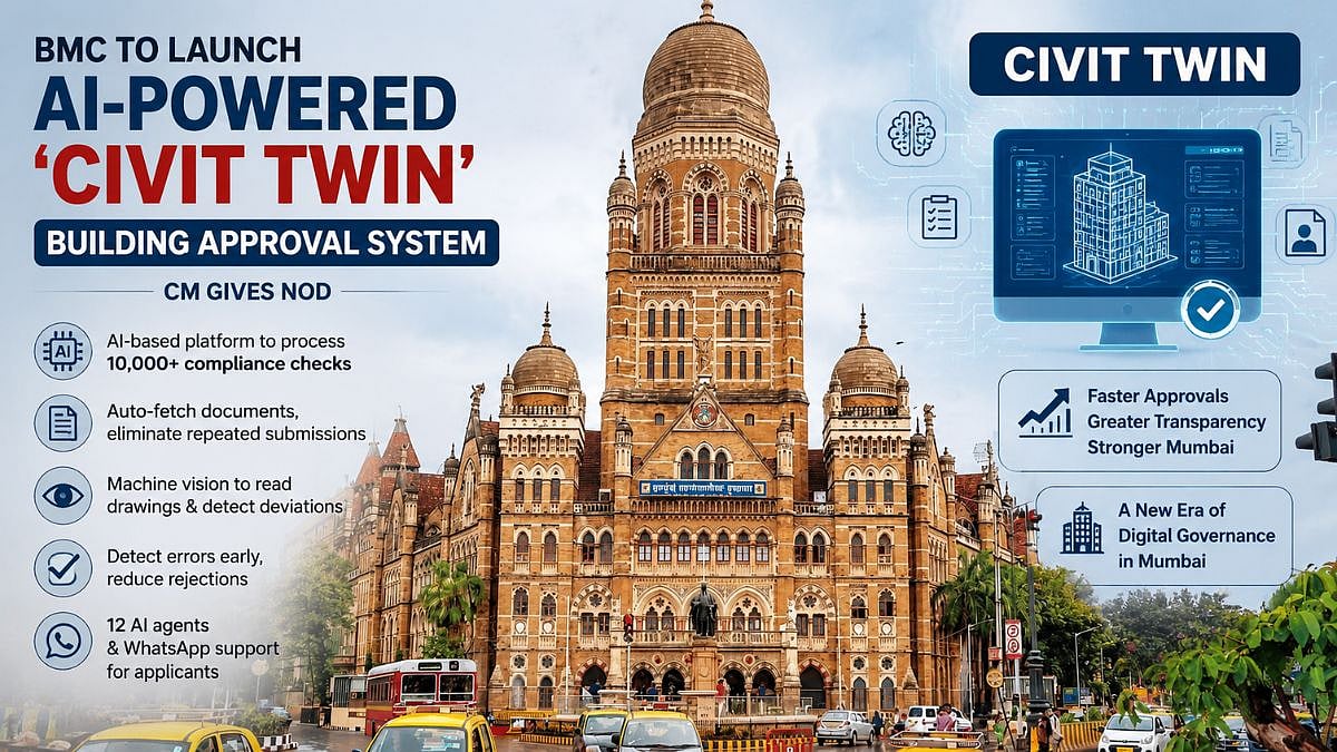 Mumbai Real Estate Update: BMC Gets CM Nod To Launch AI-Powered ‘CIVIT TWIN’ Building Approval System