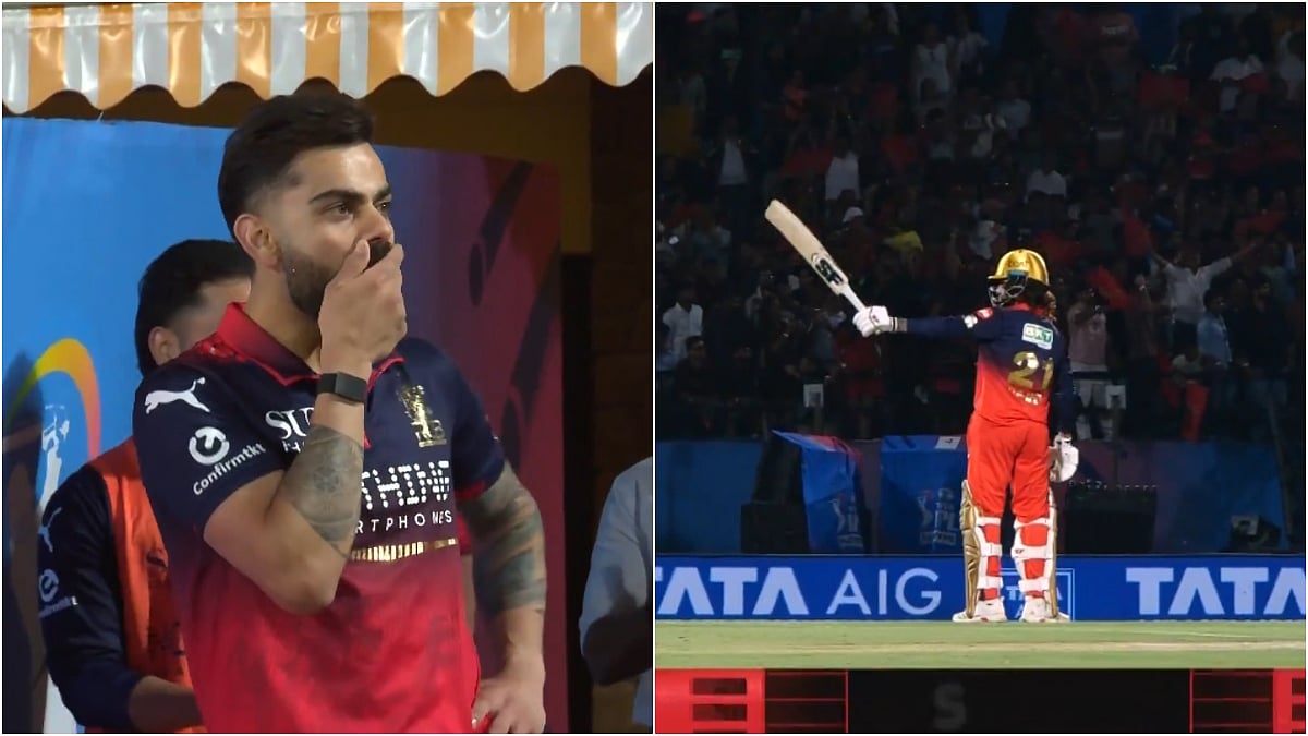 Virat Kohli Awestruck As Rajat Patidar Hits Massive Six Off Rabada After Fifty In IPL 2026 Qualifier 1 Against GT | VIDEO