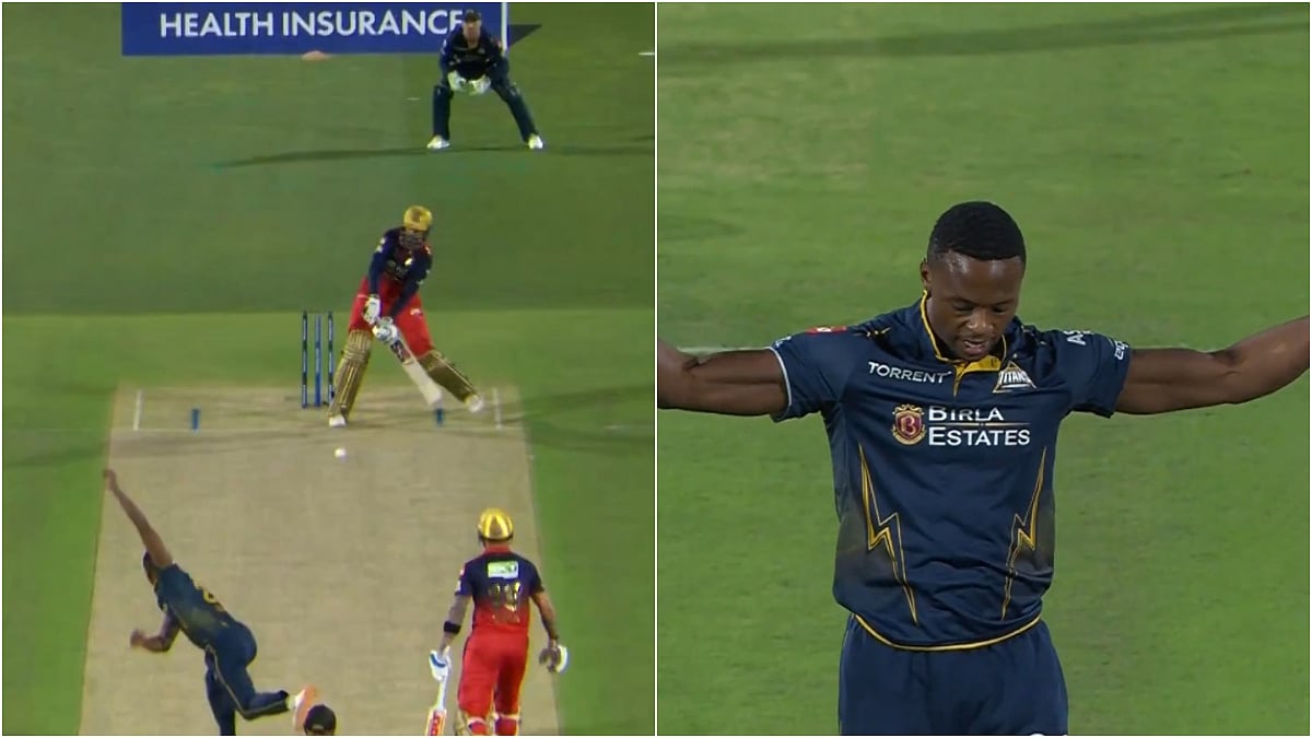 RCB Vs GT Qualifier 1: Kagiso Rabada Strikes Back Immediately After Venkatesh Iyer Hits Him For Six | VIDEO