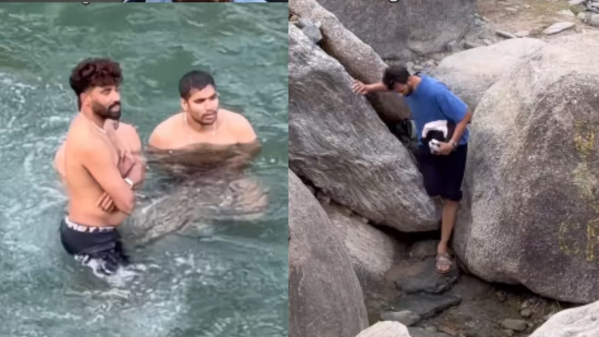 IPL 2026: Fan Spots Mohammed Siraj & Prasidh Krishna Taking Dip In A River At Dharamshala Ahead Of RCB vs GT Qualifier 1 Match | Video