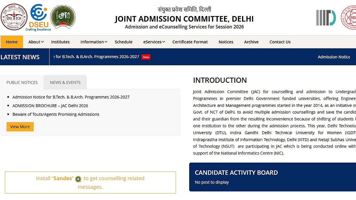 JAC Delhi Counselling 2026 Registration Begins Tomorrow At jacdelhi.admissions.nic.in; Check Eligibility And Fee Details