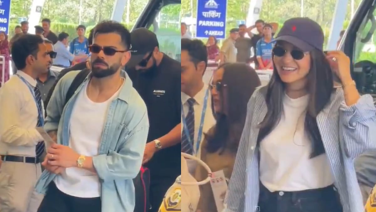 Couple Goals! Virat Kohli & Anushka Sharma Twin In Matching Casual Look At Dharamshala Airport After RCB Storm Into IPL 2026 Final | Video