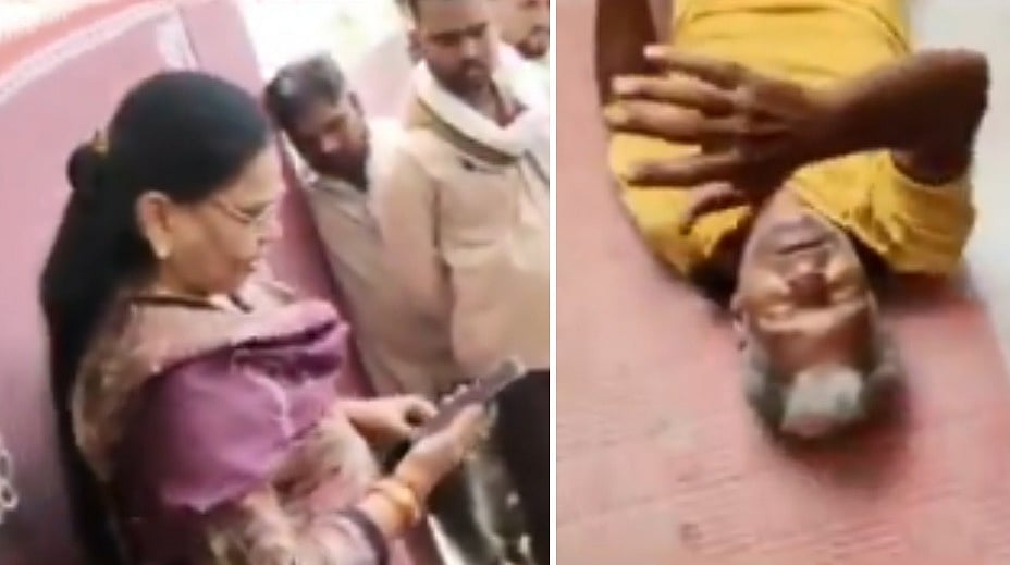 Shop Encroached, Elderly Man Consumes Poison During Public Hearing In MP's Sheopur; Collapses In Front Of Tehsildar-- VIDEO