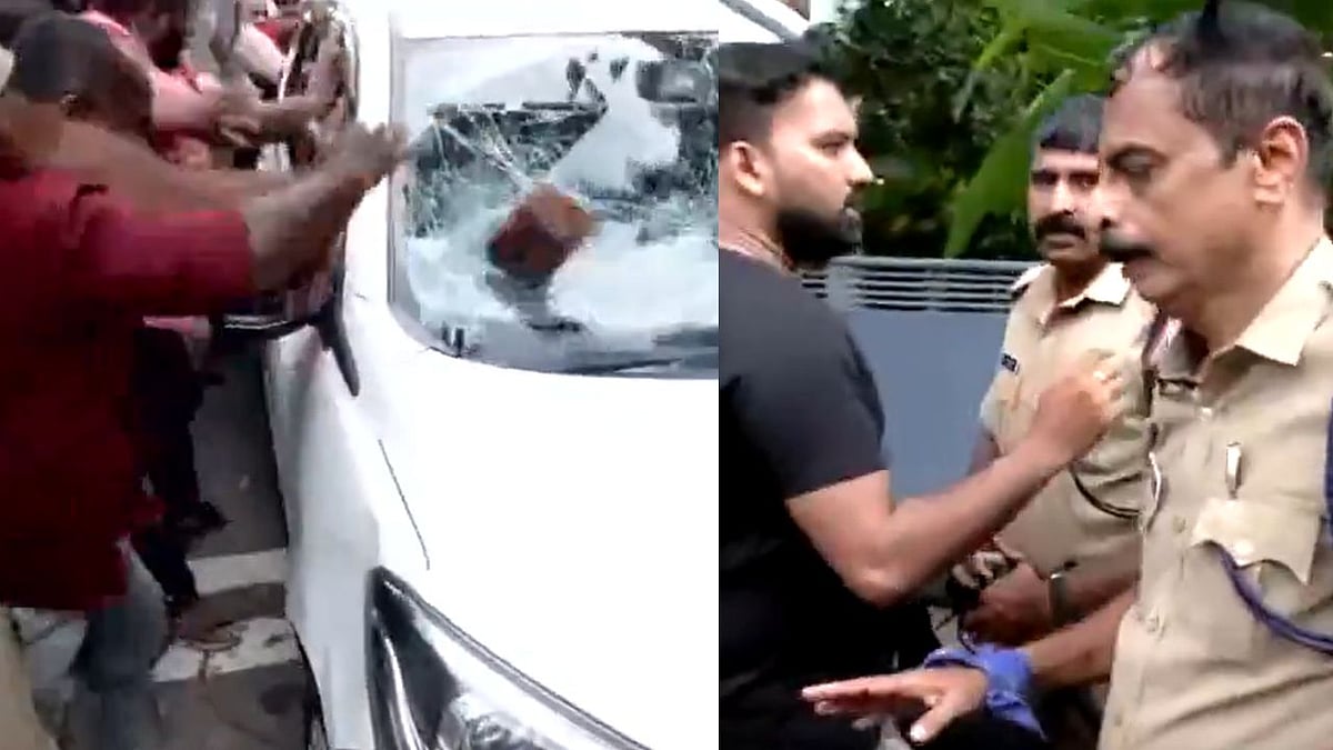 Kerala: CPI(M) Workers Attack ED Officials’ Vehicle During CMRL Raids At Pinarayi Vijayan’s Residence; Police Personnel Injured |VIDEOS