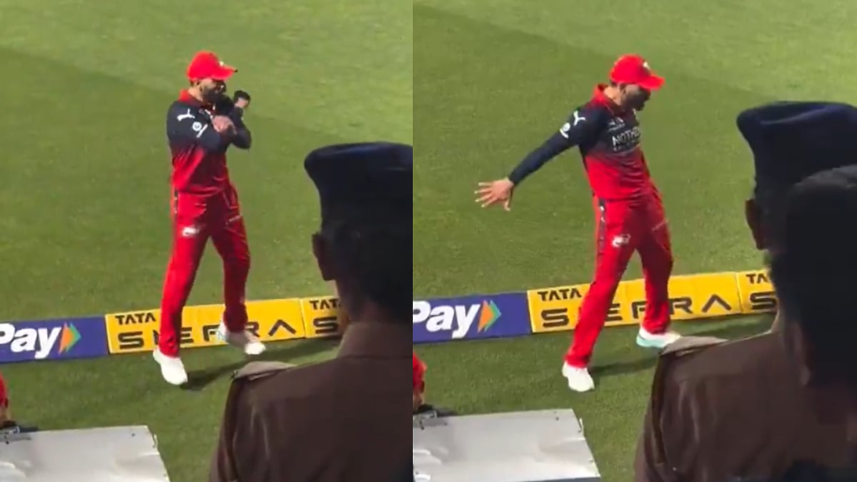 Virat Kohli's 'Siu' Celebration Sends Dharamshala Crowd Into Frenzy During RCB vs GT IPL 2026 Qualifier 1 Match | Video
