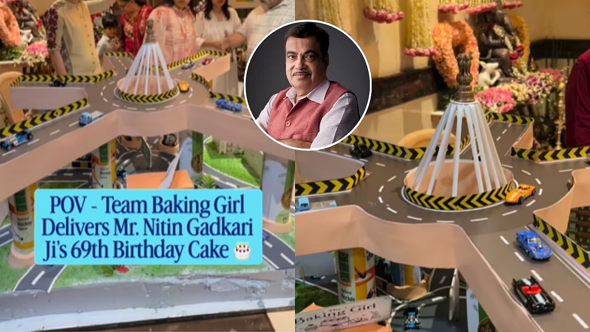 Union Minister Nitin Gadkari Receives Massive 'Flyover Cake' On His 69th Birthday; Heartwarming Video Goes Viral
